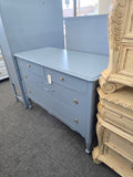 Antique blue dresser