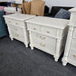Pawama Jack solid wood cream lacquered pair of nightstands