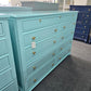 Restoration Hardware all solid wood blue Lacquered dresser