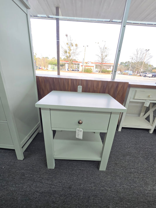 Green lacquered nightstand