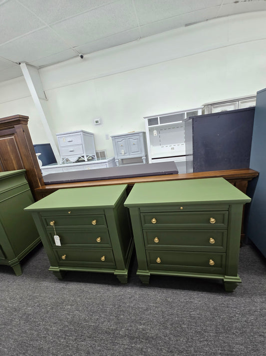 Secret garden pair of modern nightstands