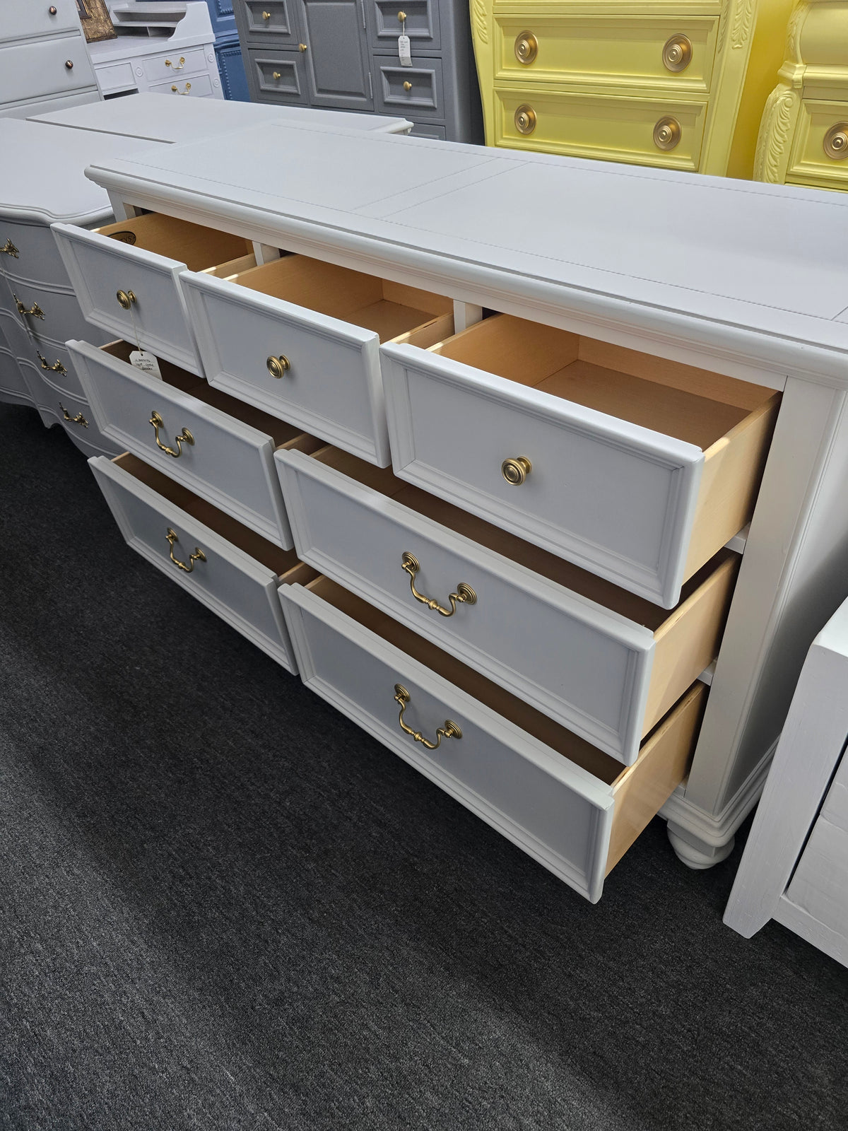 Havertys light gray dresser