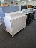 Baker lacquered white dresser