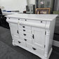 8 drawers 2 doors white  dresser