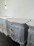 Pair of gray lacquer nightstands