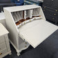 Antique beige secretary chest
