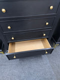 Black 6 drawers chest