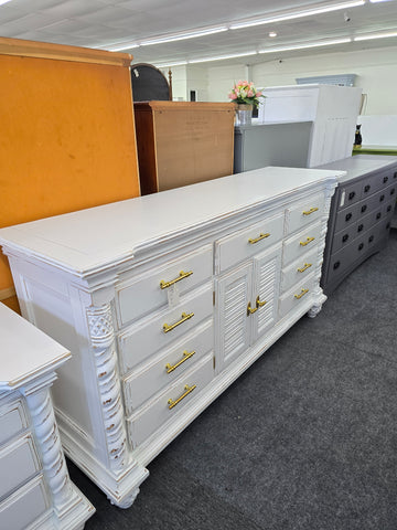 White Distressed dresser