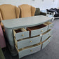 7 drawers green gray dresser