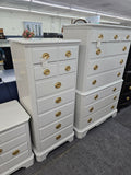 Drexel lacquered white lingerie chest