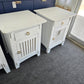 American signature white lacquered 2 nightstands