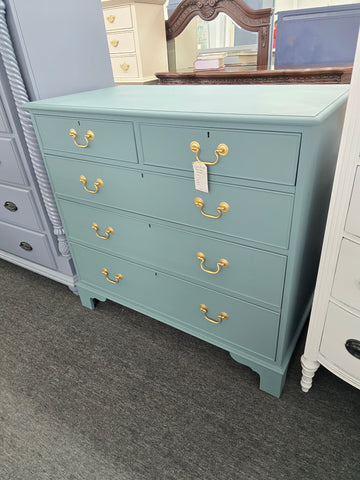 Southampton teal solid wood dresser