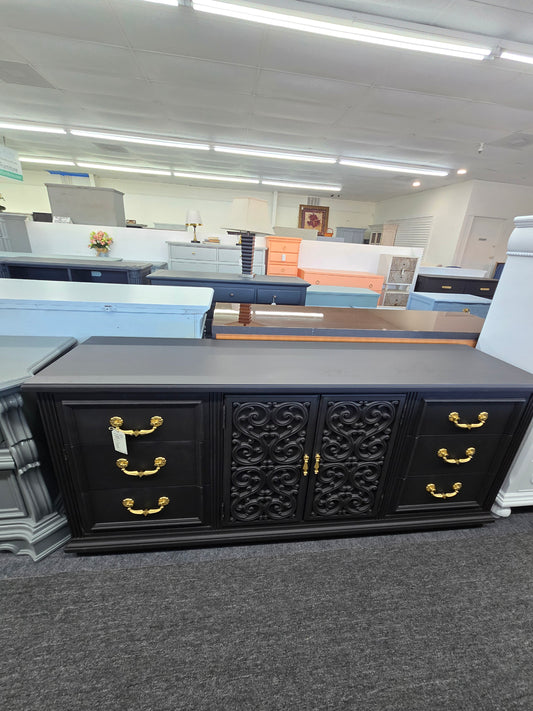 Vintage 9 drawers Caviar flat dresser