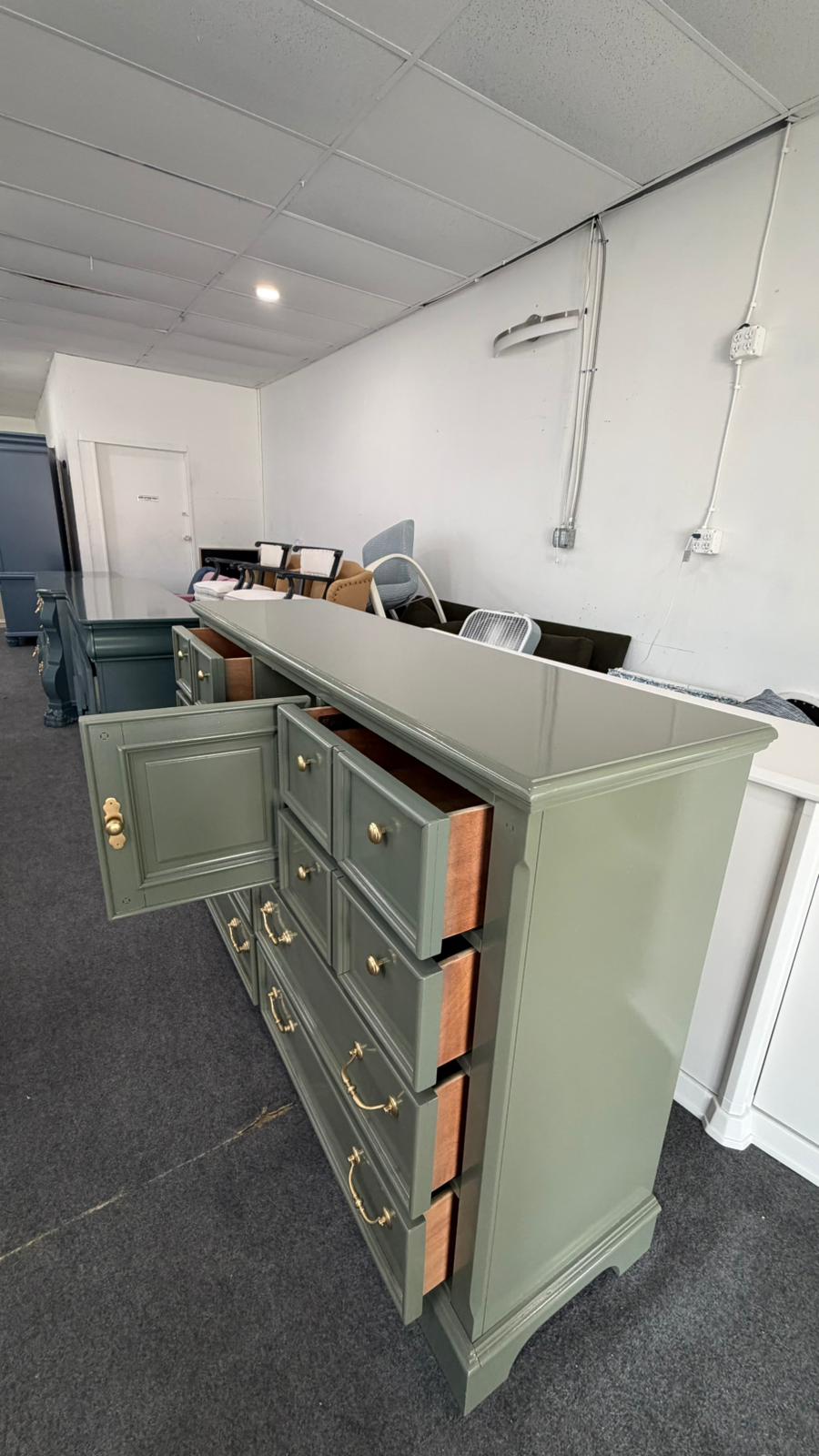 Liberty olive green lacquered chest