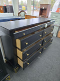 8 drawers black dresser