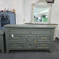 Pewter green farmhouse dresser