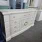 Off white lacquered 10 drawers gorgeous dresser