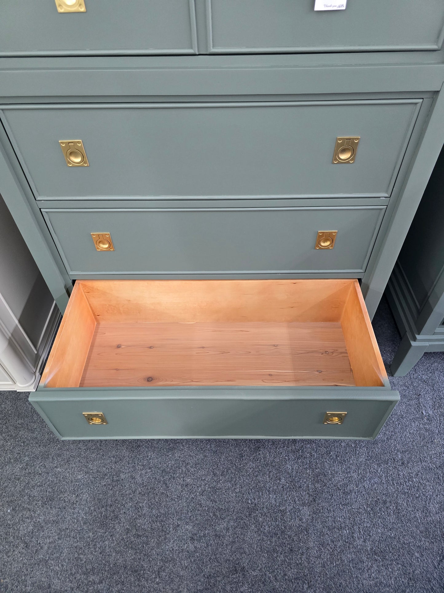 Broyhill gorgeous green chest of drawers