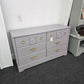 Solid wood purple antique dresser