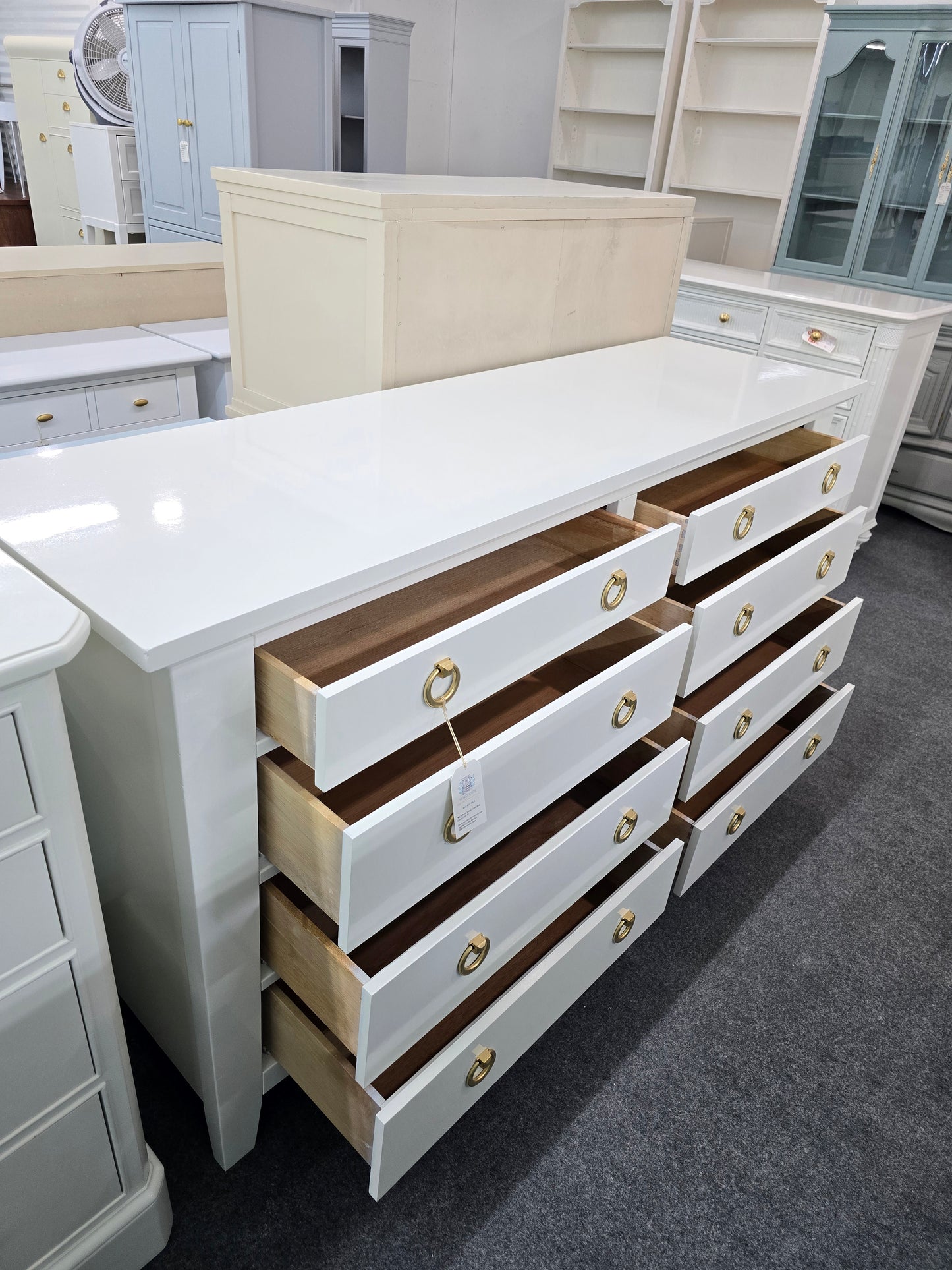 Kathy Ireland alabaster lacquered dresser