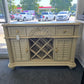 Tropical bamboo beige bar cabinet