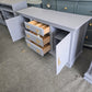Vintage blue gray cabinet