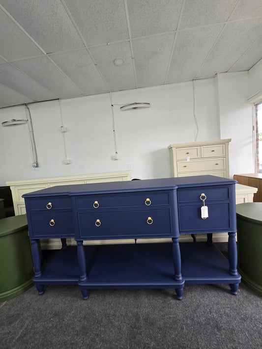 Solid wood navy blue buffet