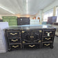Solid wood black Distressed dresser