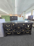 Solid wood black Distressed dresser