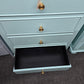 Restoration Hardware solid wood blue Lacquered chest
