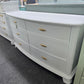Gorgeous white bowfront 6 drawers dresser