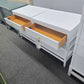 Stanley white lacquered pair of nightstands