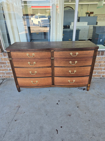 Regency bowfront solid wood dresser