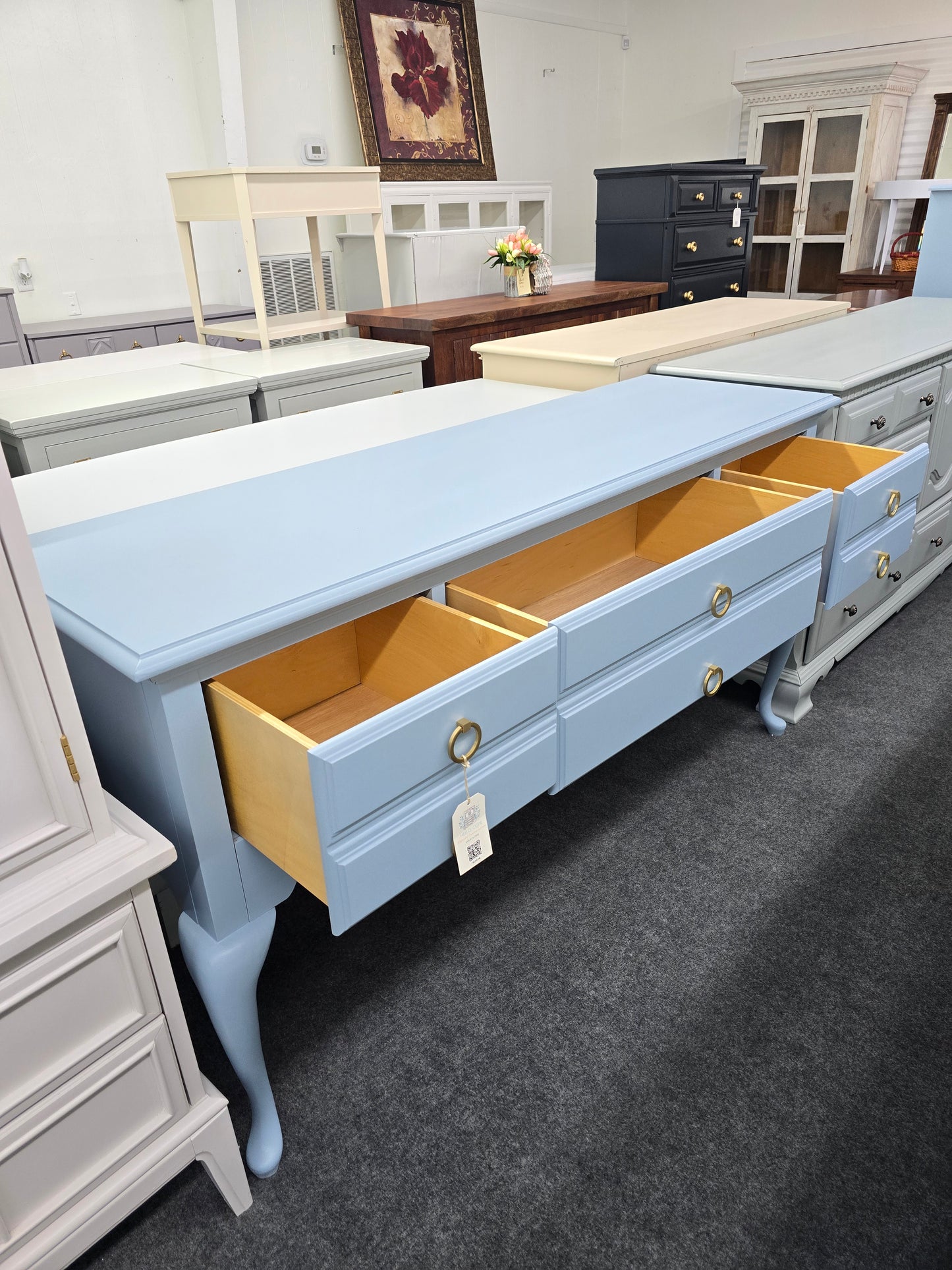 American Drew blue buffet