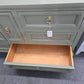 Solid wood plive green lacquered Rotta dresser