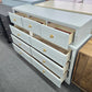 Gray 9 drawers lacquered dresser