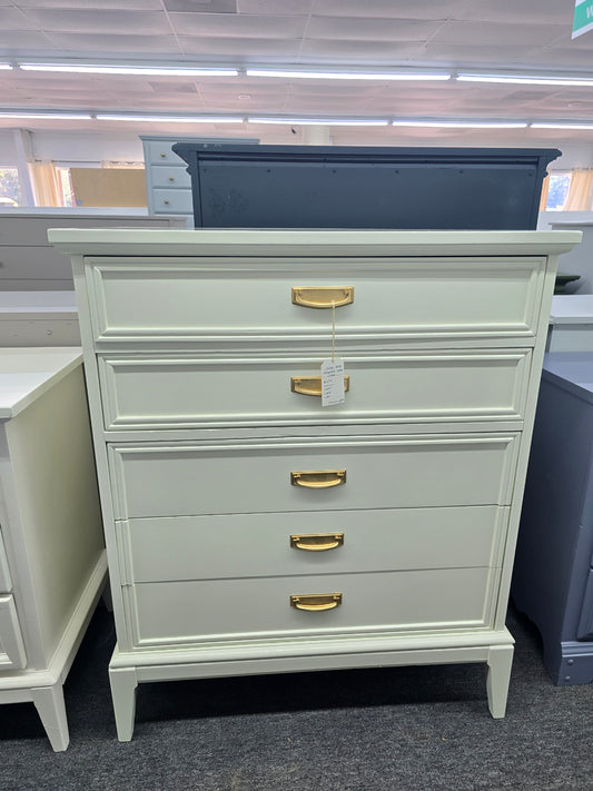 MCM cream lacquered Dixie chest