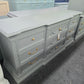 Bassett vintage green gray dresser
