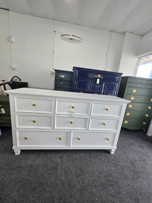 White lacquered "new classic" dresser