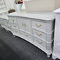 Kathy Ireland rattan gray dresser