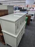 White lacquer gloss mcm chest