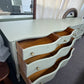 Antique green curved 4 drawers dresser