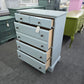 Vaughan Bassett lacquered blue chest
