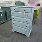 Vaughan Bassett lacquered blue chest