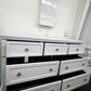 7 drawers white lacquered dresser