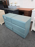 LANE pair of teal nightstands