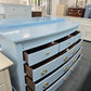 Baby blue Lacquered bowfront dresser