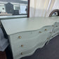 Antique green curved 4 drawers dresser