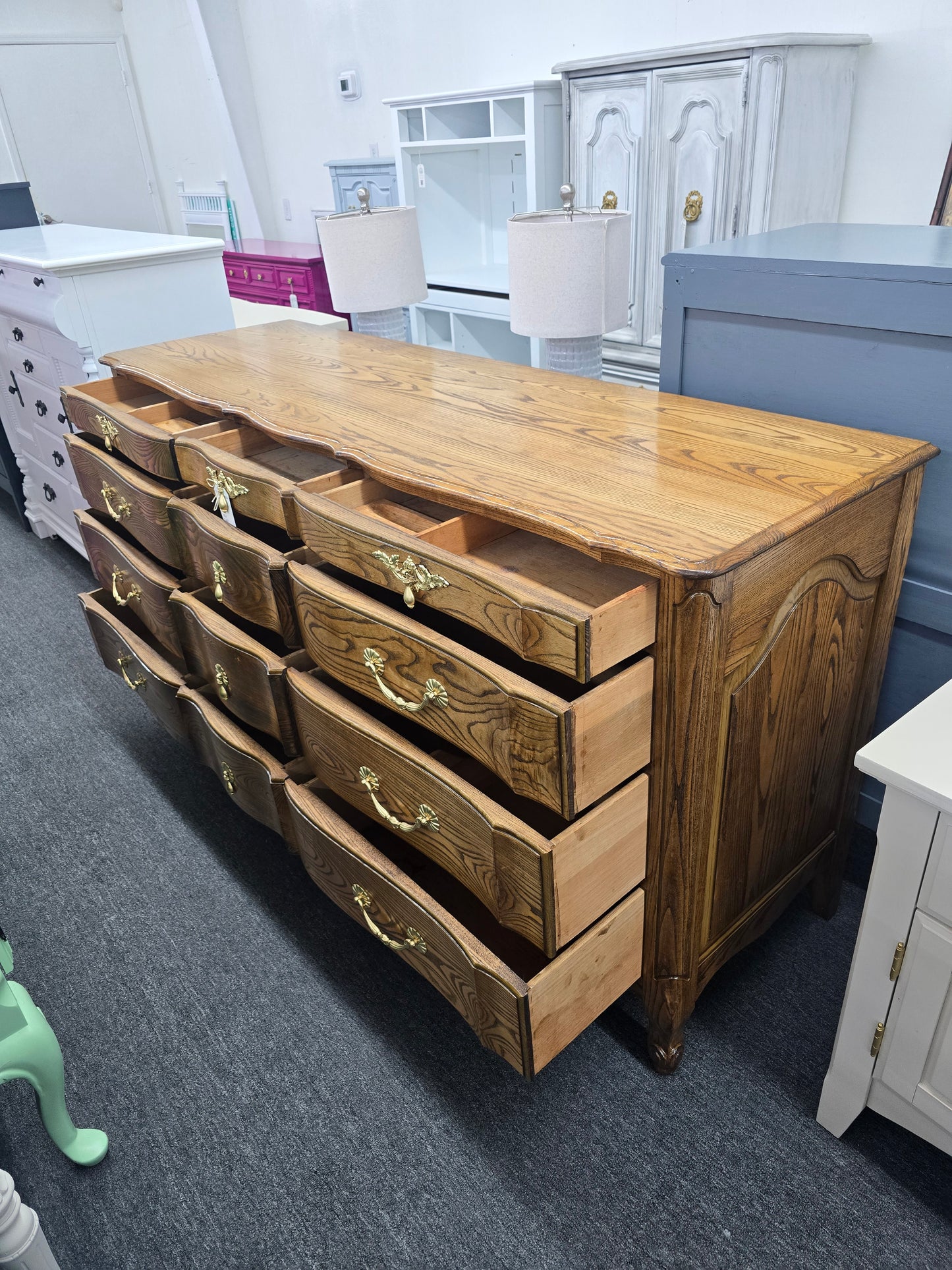 All solid wood Loius XV dresser