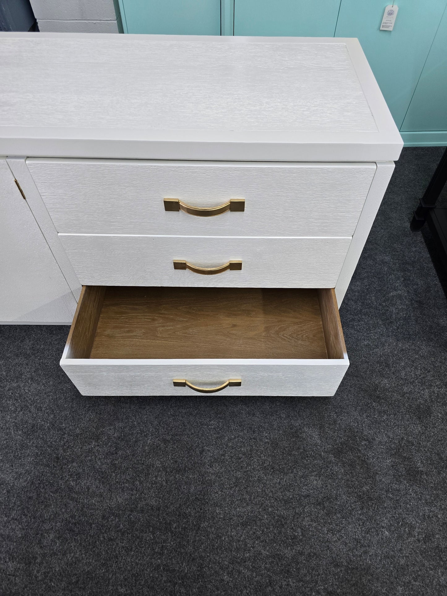 Hickory alabaster lacquered sideboard